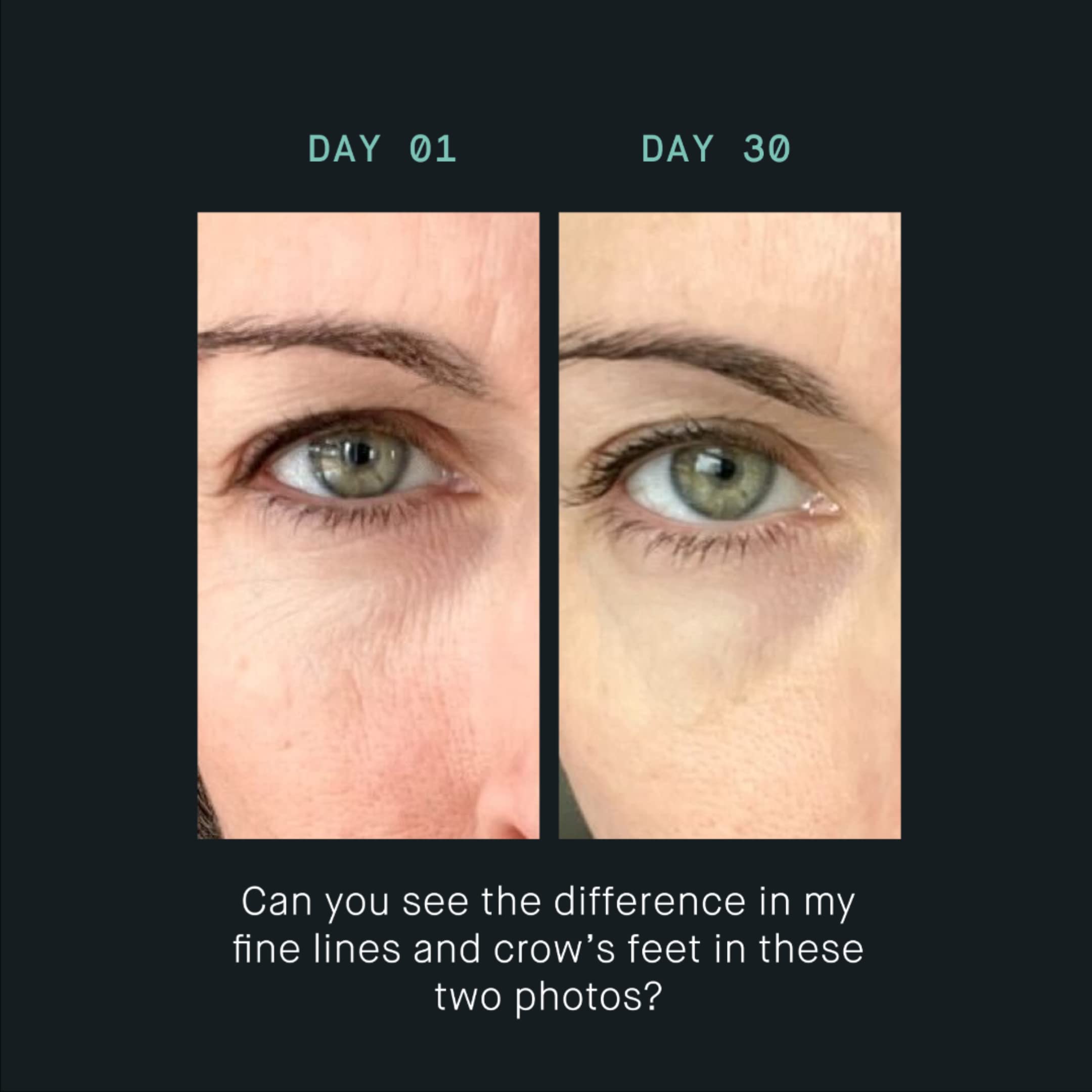 oneskin EYE OS-01 under-eye application demonstrates easy pump-dispense usage.