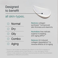 OneSkin OS-01 untinted sunscreen applied for invisible protection.