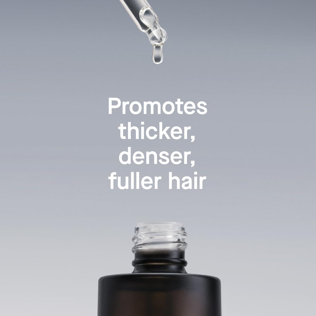 oneskin HAIR OS-01 daily routine shot with serum and lifestyle use.