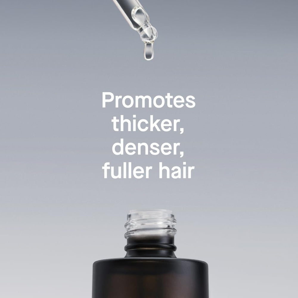 oneskin HAIR OS-01 daily routine shot with serum and lifestyle use.
