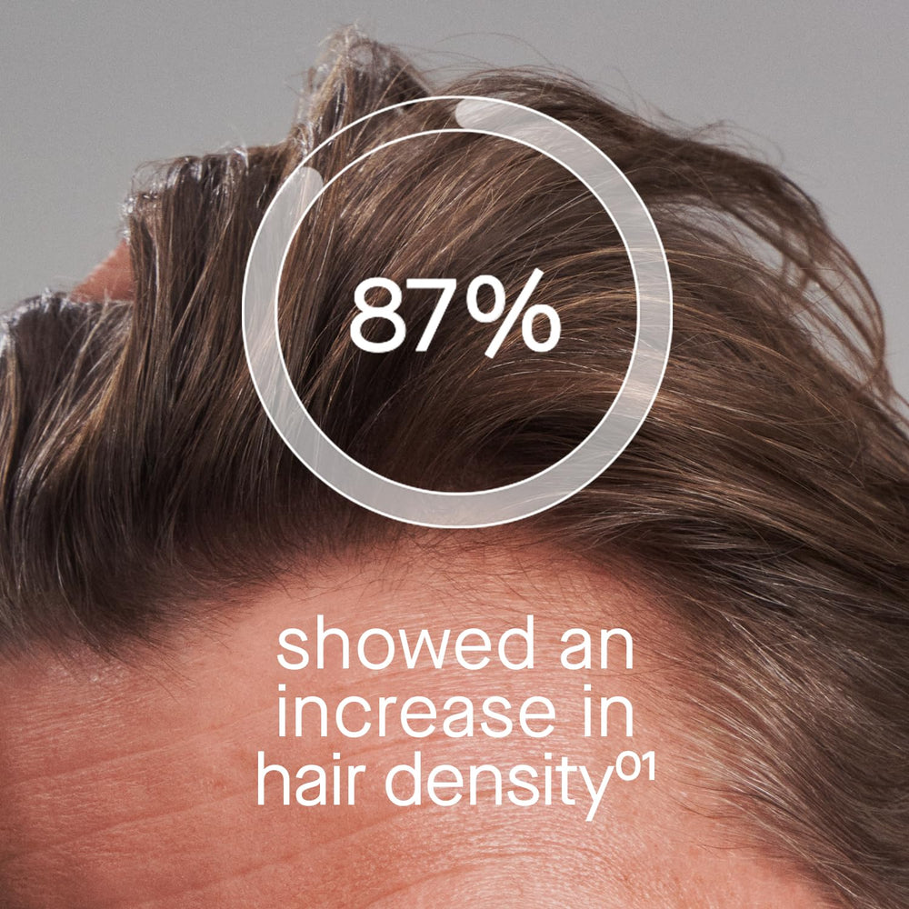 oneskin HAIR OS-01 peptide bottle with brush, nourishing scalp for thicker, fuller hair.