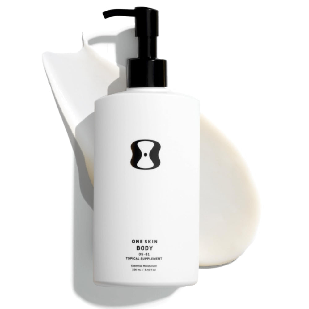 oneskin BODY OS-01 peptide bottle for easy daily application and skin support.