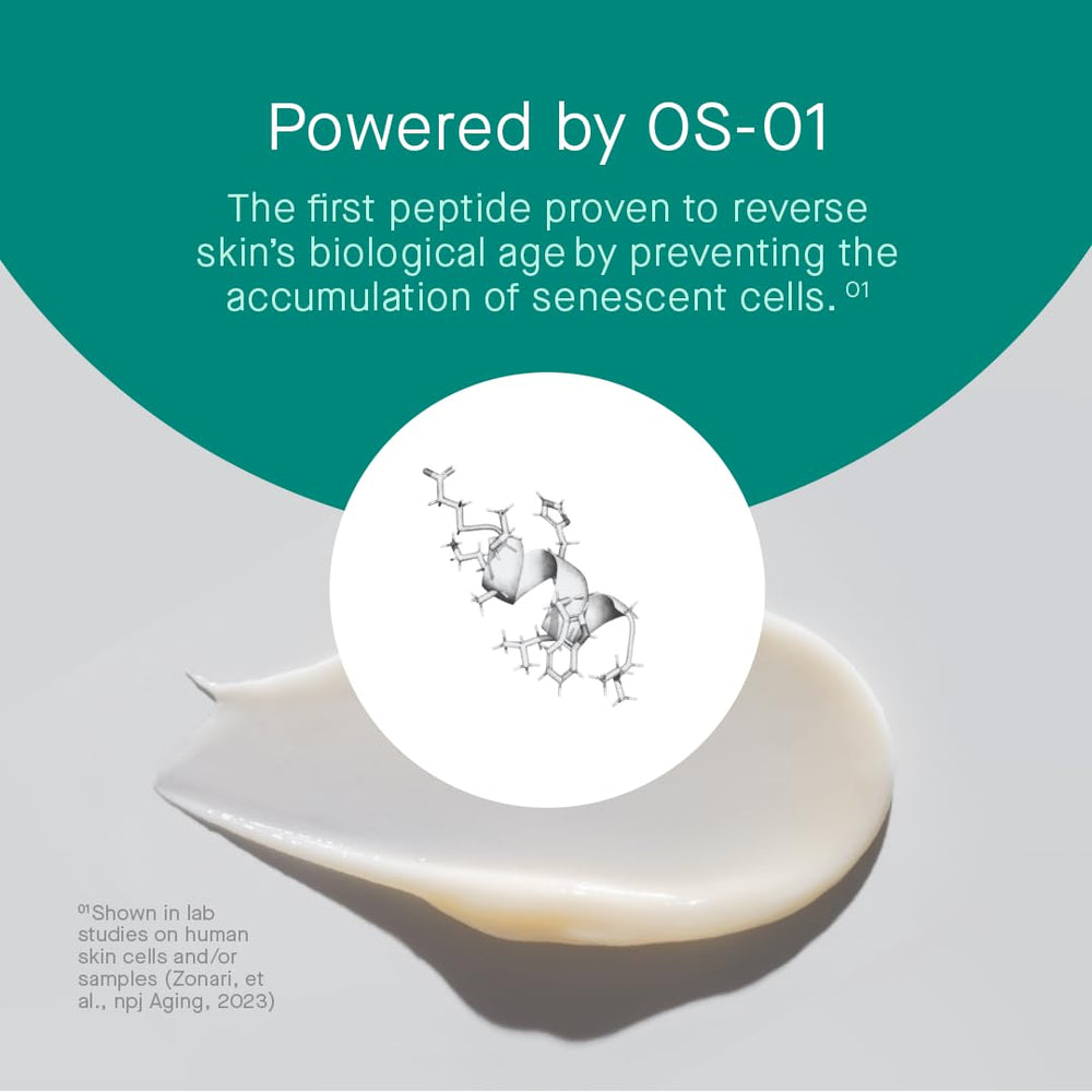 oneskin BODY OS-01 lotion texture closeup showing rich hydration.