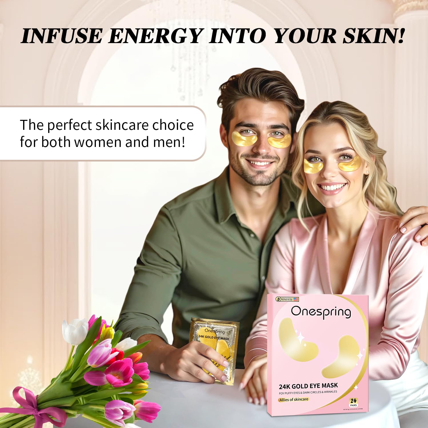 Onespring dark circles and puffiness relief patches brighten tired eyes