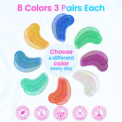 Onespring patches being applied show soothing, cooling relief for tired eyes.