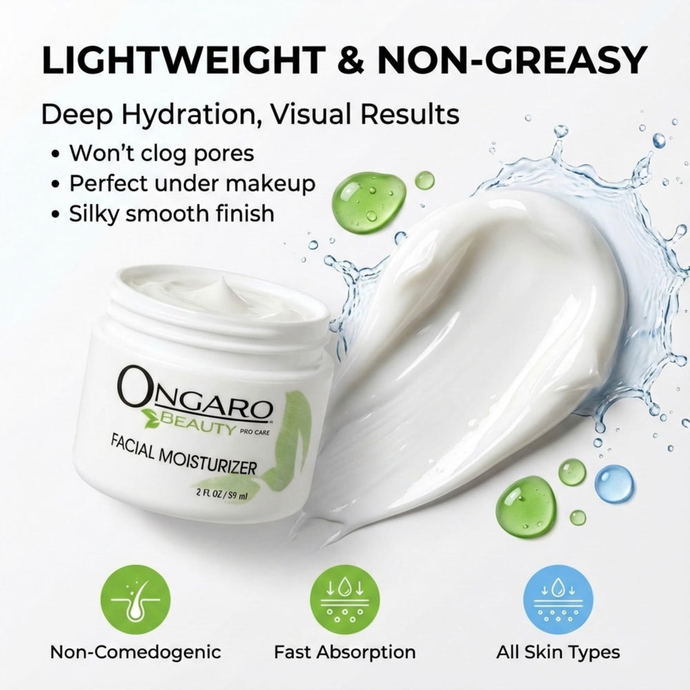 Ongaro Beauty all-skin-types usage image demonstrates daily hydration routine