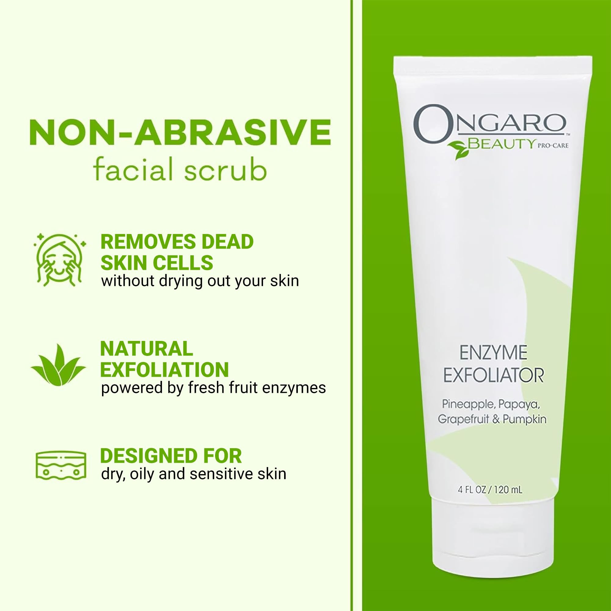 Ongaro Beauty Organic Face Scrub – grapefruit-citrus for brightening and clarifying pores