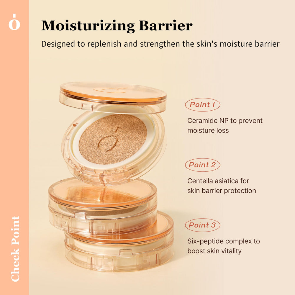 ONGREDIENTS Skin Barrier Glow Cushion supports up to 50-hour wear.