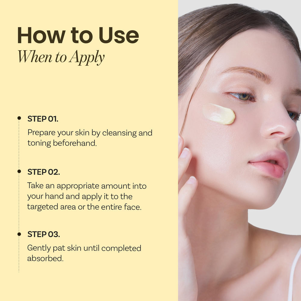 Face application close-up of ONGREDIENTS Deep Calming Cream showing calm, non-greasy finish.
