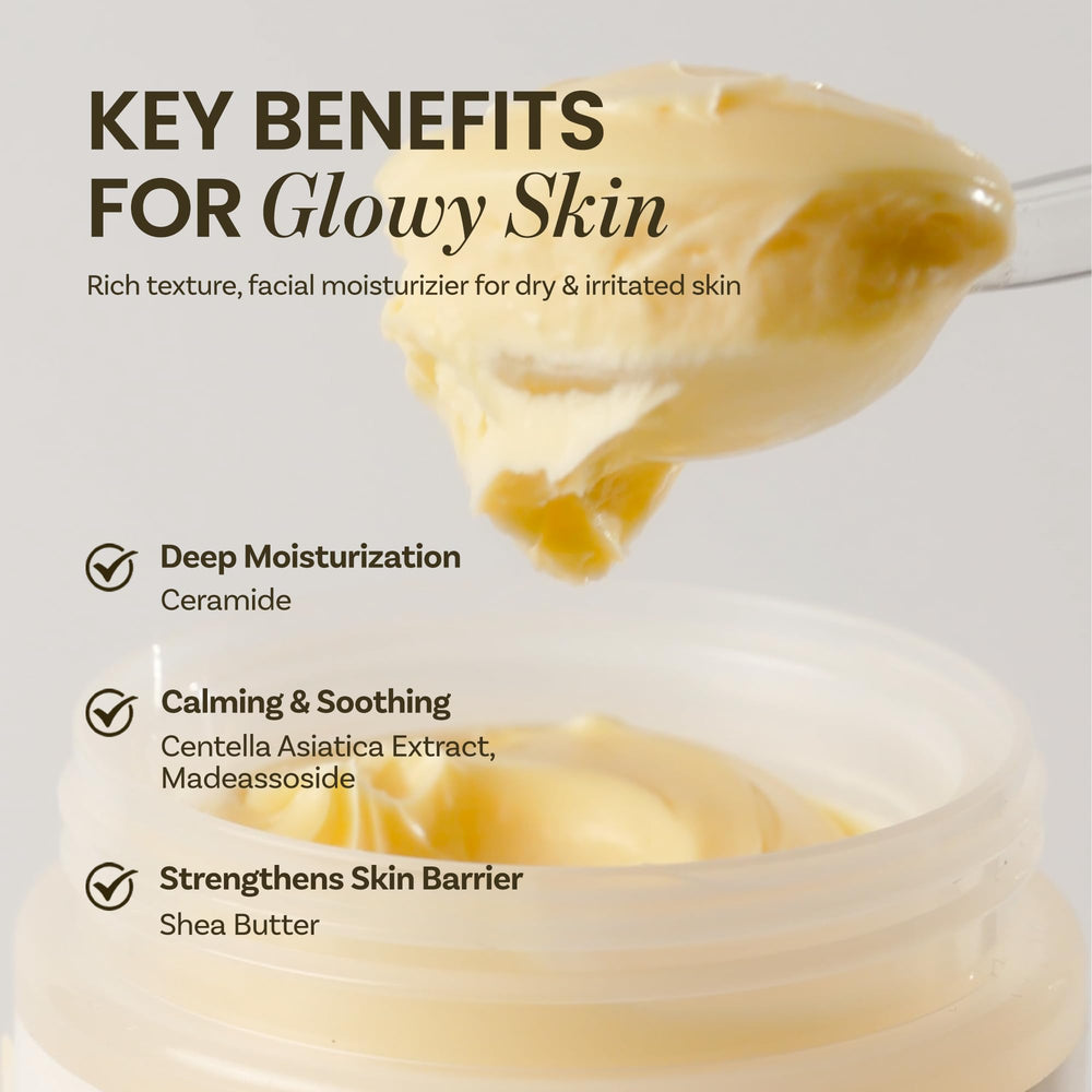 Ingredient panel of ONGREDIENTS Deep Calming Cream highlights ceramide and centella for barrier support.