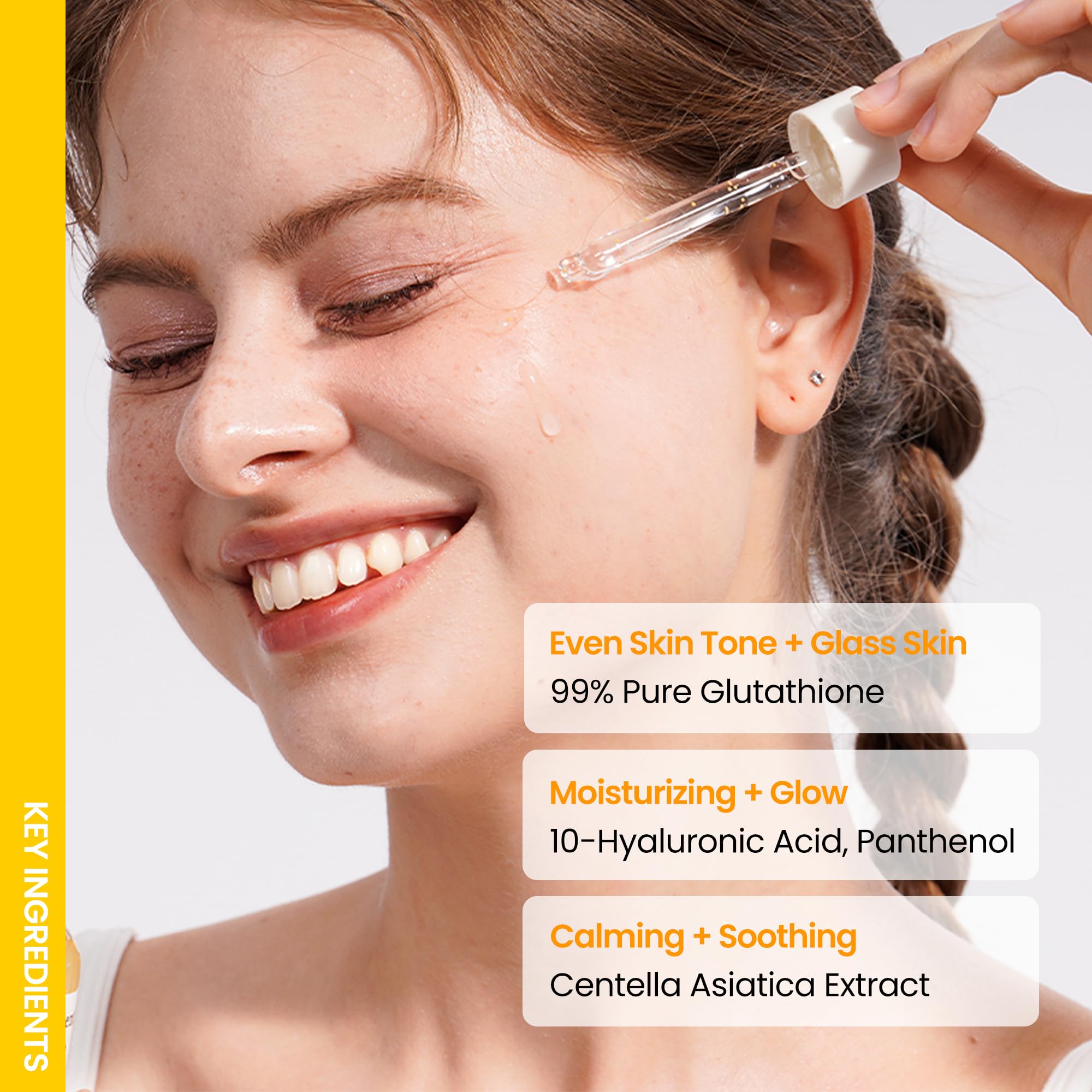 ONGREDIENTS Silky texture shot conveys quick absorption and comfortable skin