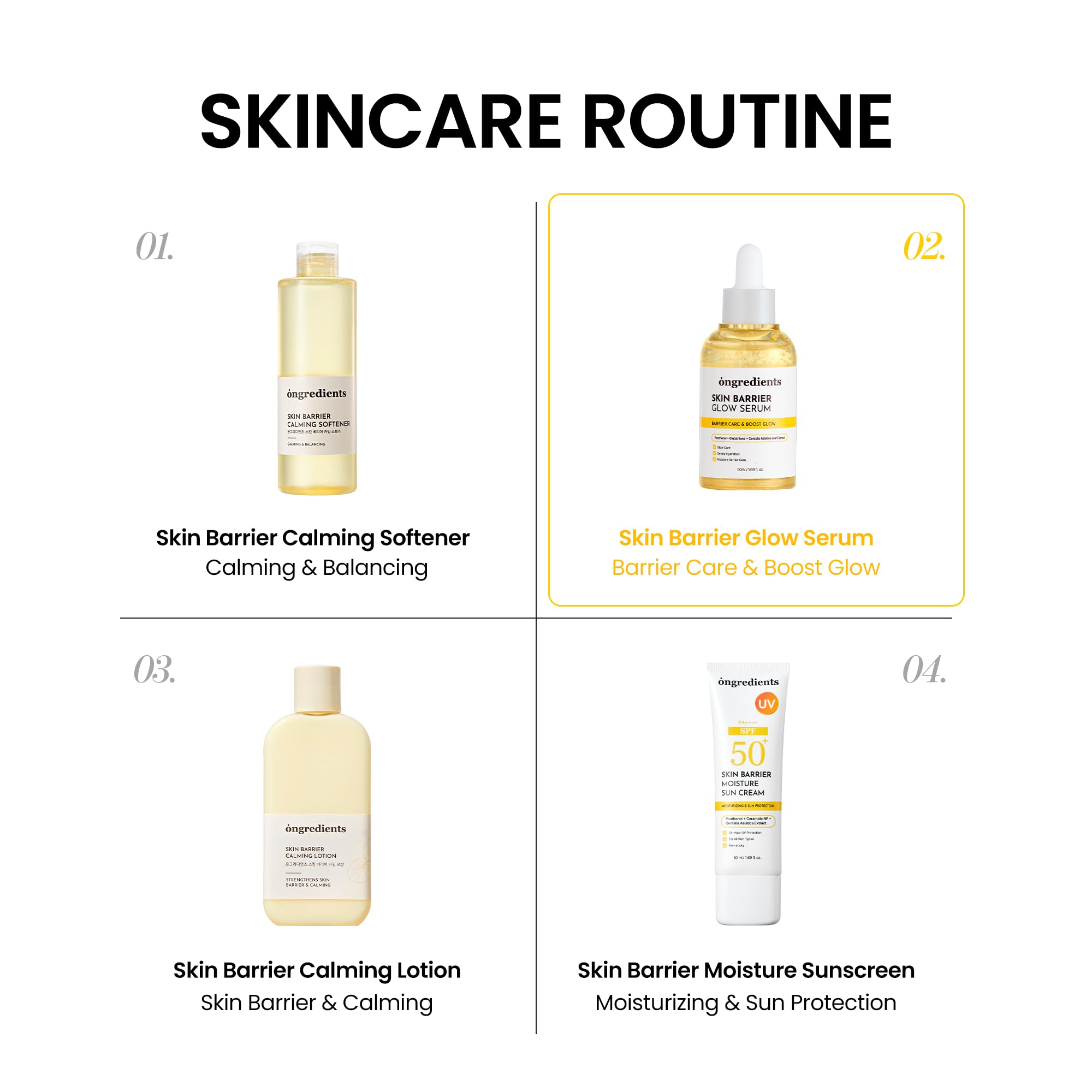 ONGREDIENTS Vegan Cruelty-Free Korean skincare logo on packaging