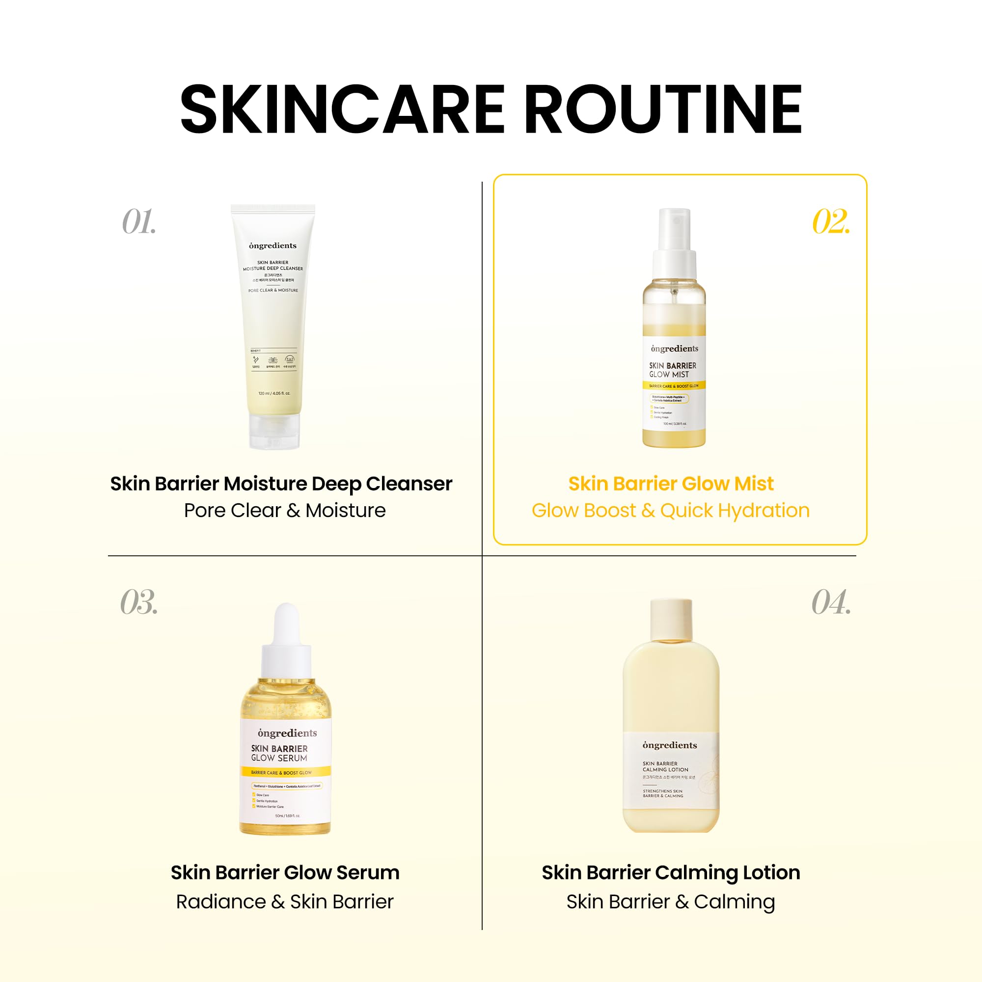 Vegan and cruelty-free ONGREDIENTS packaging highlights ethical skincare