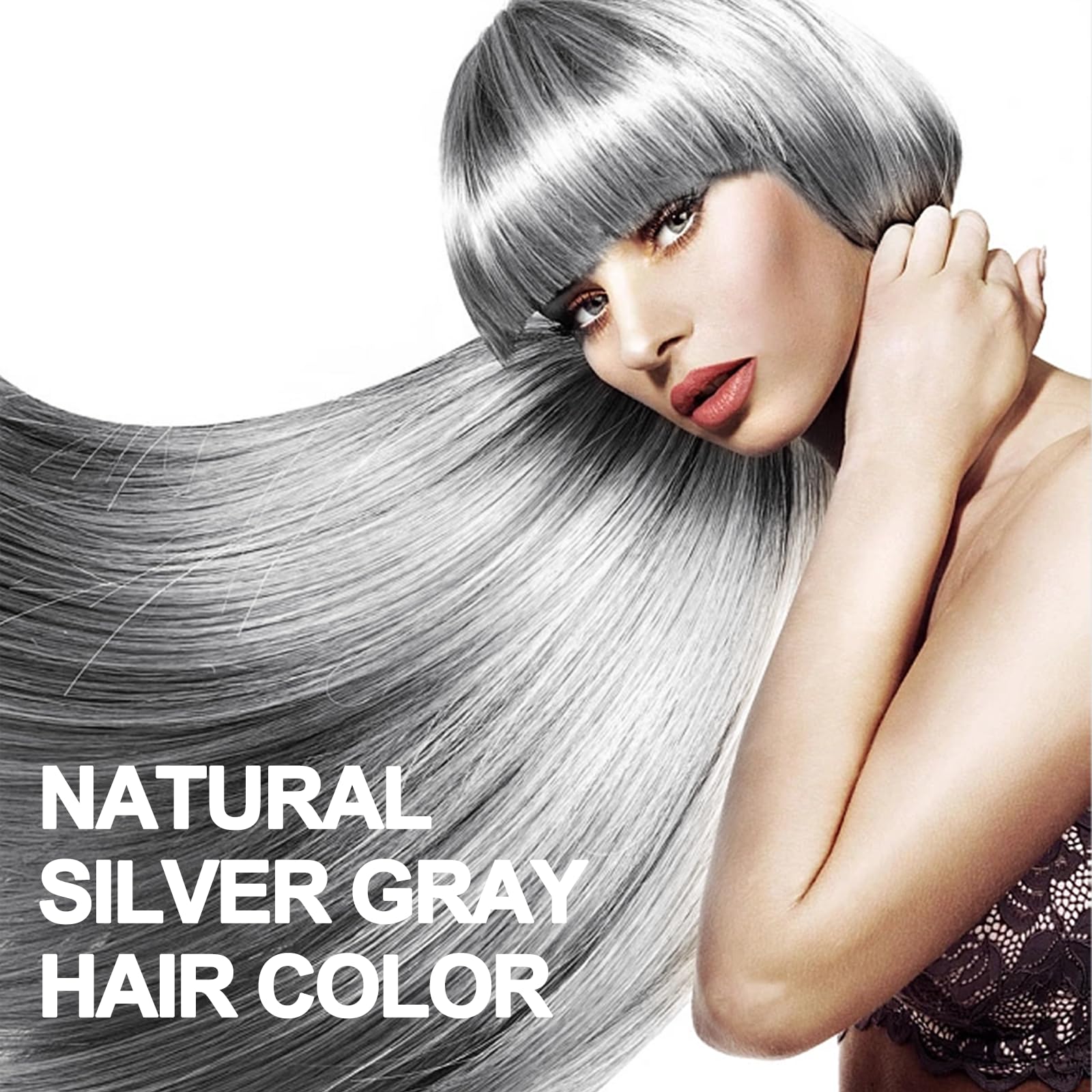 Hands applying Onilyua hair dye shampoo during treatment for natural results.