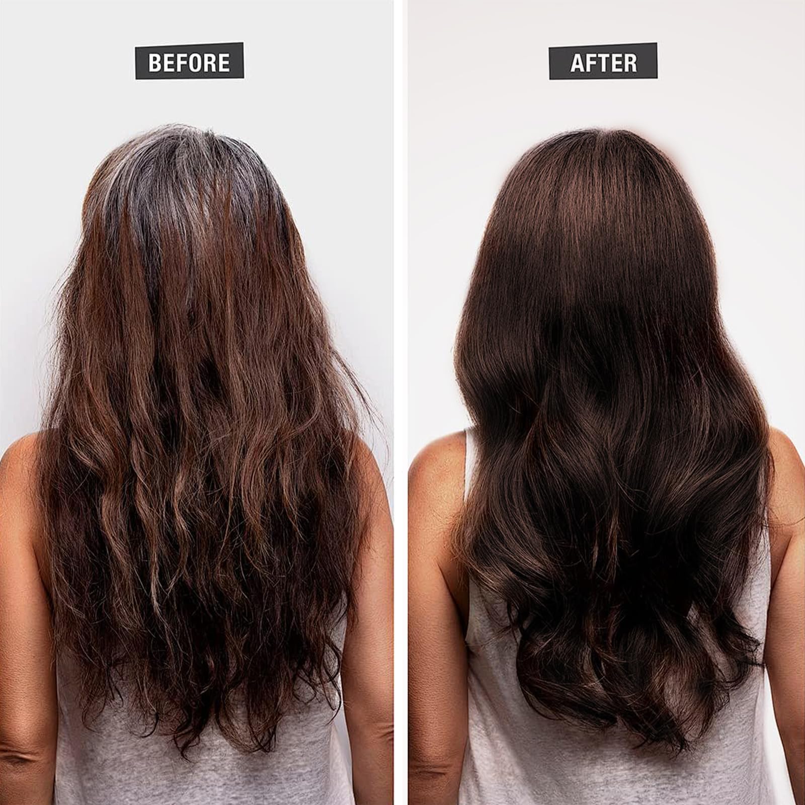 Onilyua application on hair for quick color refresh and scalp nourishment.