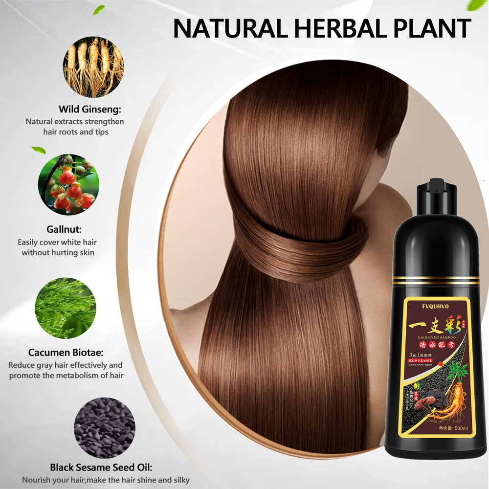 Onilyua Hair Dye Shampoo pour into hand for easy application.