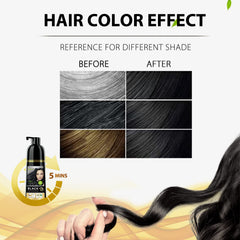 Onilyua Instant Black Hair Shampoo with gloves ensures clean, mess-free color application.