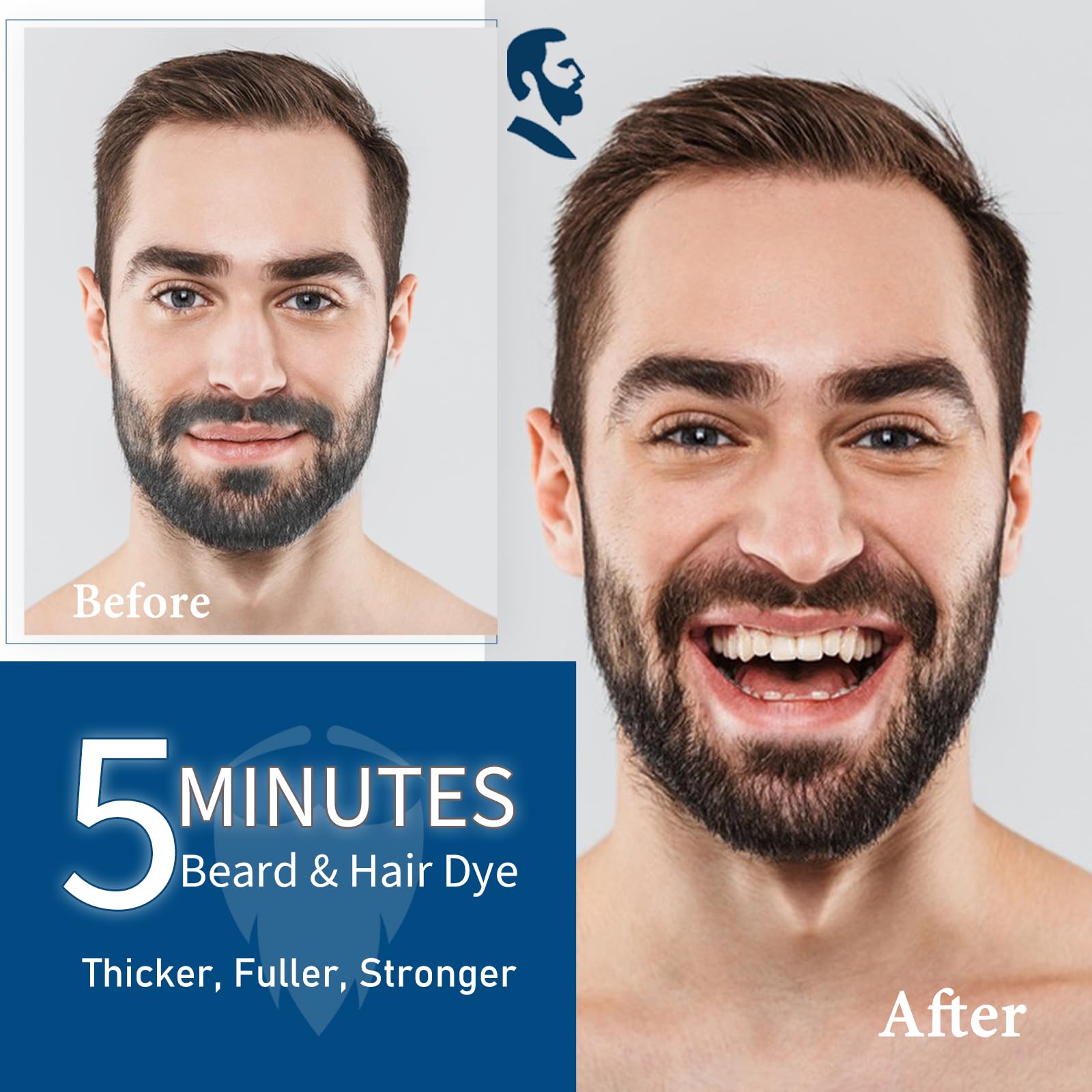 Onilyua beard dye shampoo darkens a fuller beard