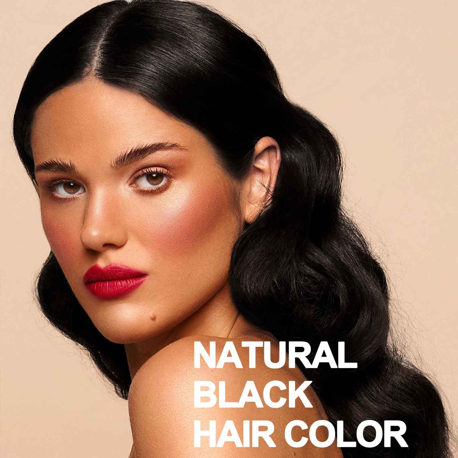 Onilyua Natural Black Hair Dye Shampoo coloring effect appears quickly on gray hair.