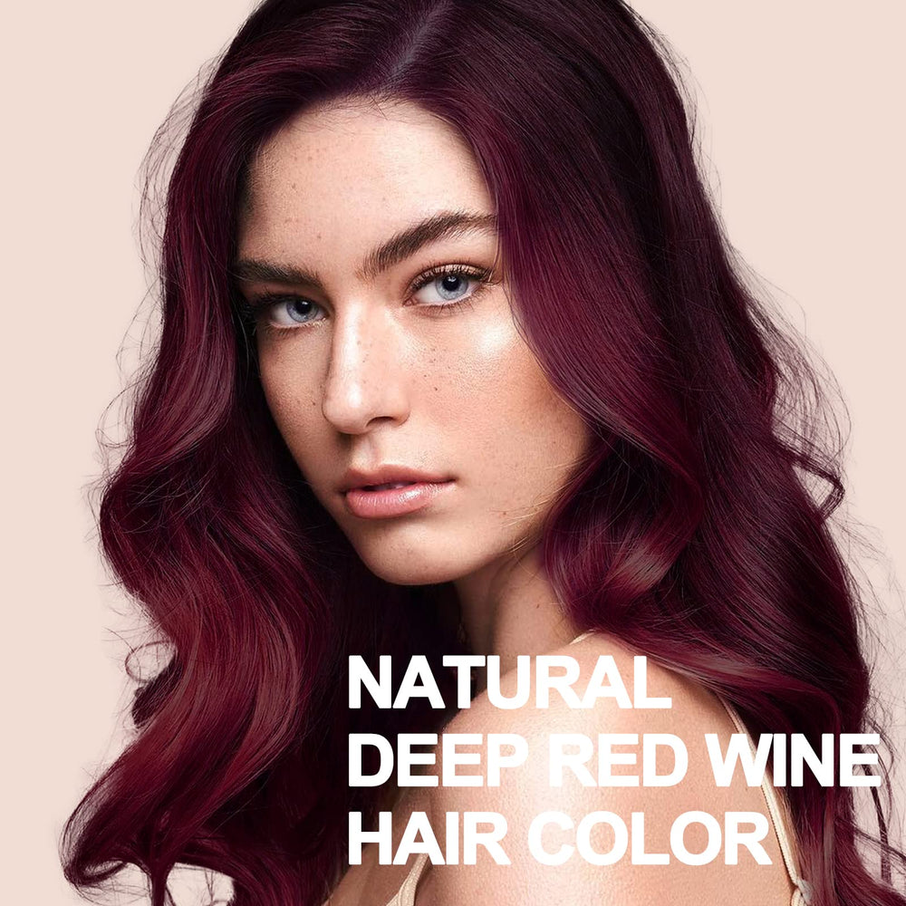 Onilyua wine red color transforming hair from roots to tips