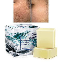 ONIYEA 2pk sea salt soap packaging highlights gift-ready set for all skin types.
