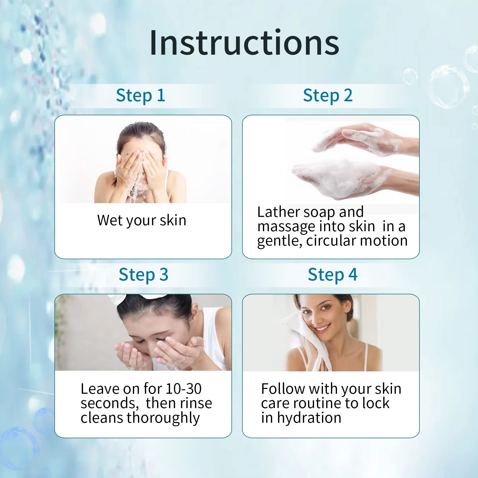 ONIYEA sea salt soap bar massage in shower illustrates spa-like cleanse.