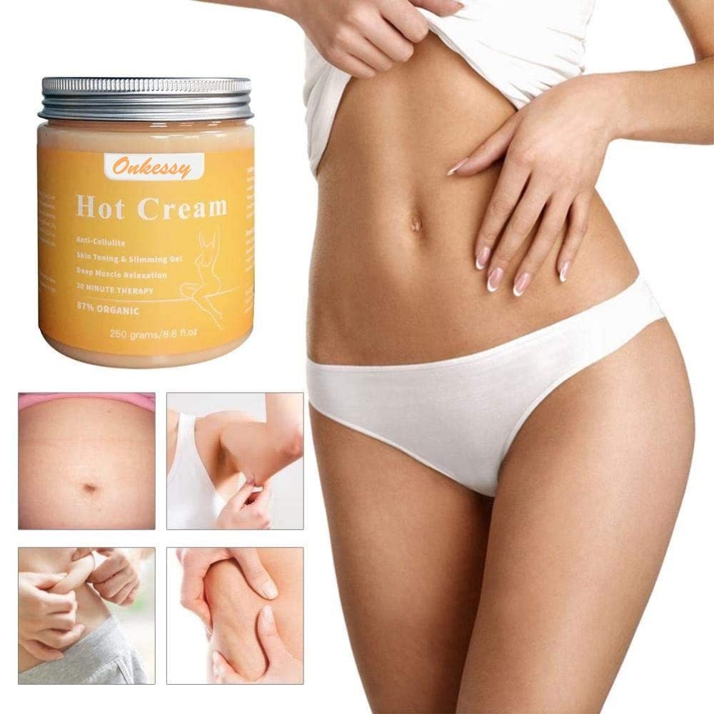 Onkessy Fat-Burning Cream texture close-up demonstrates gel-like consistency.