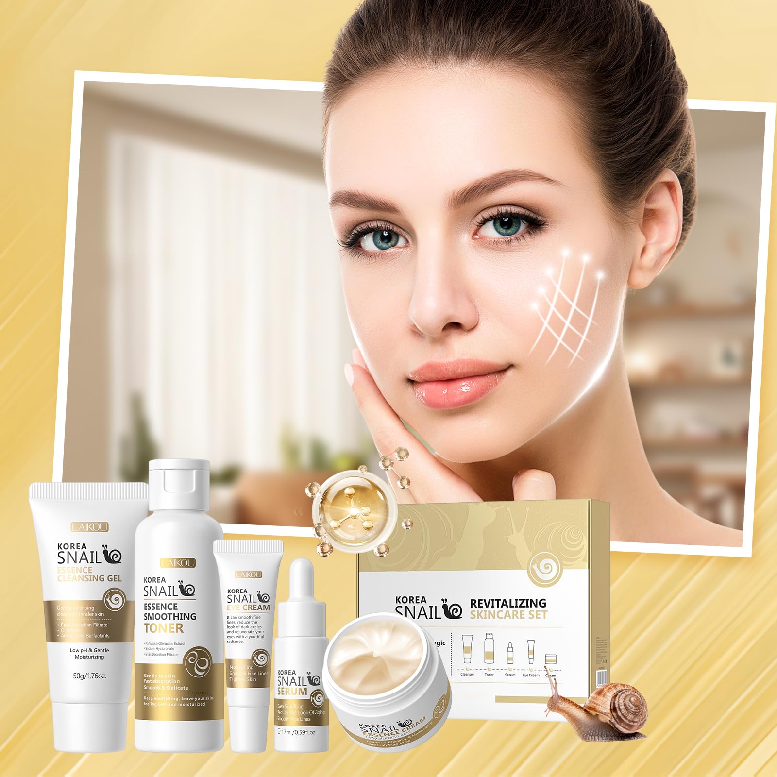 Onkessy Skin Care Set application demo shows proper product layering.