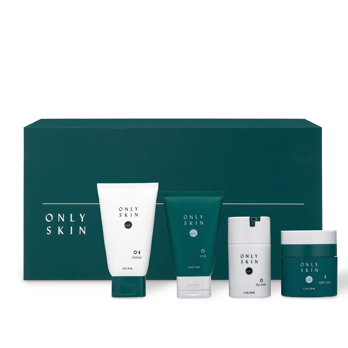 Only Skin Standard Kit cleanser bottle showing everyday cleansing for healthy skin.