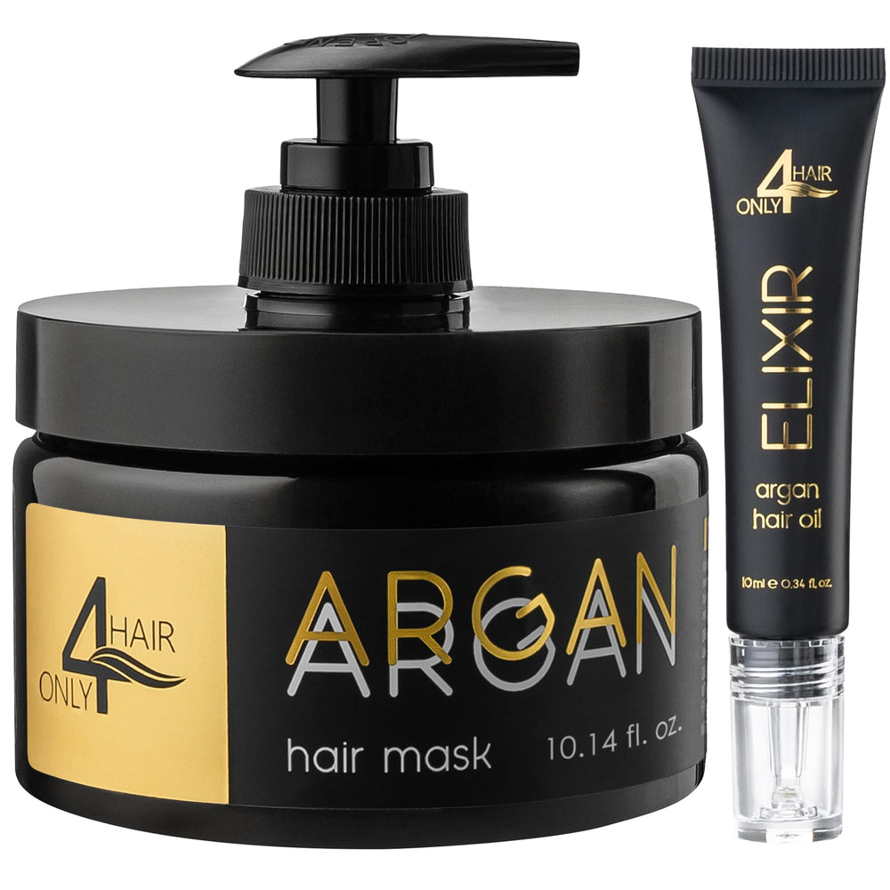 ONLY4HAIR Argan Oil Hair Repair Mask bottle ready for at-home conditioning