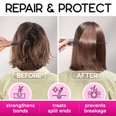 ONLY4HAIR Hair Repair Mask application hands shot demonstrates smooth distribution for even coverage