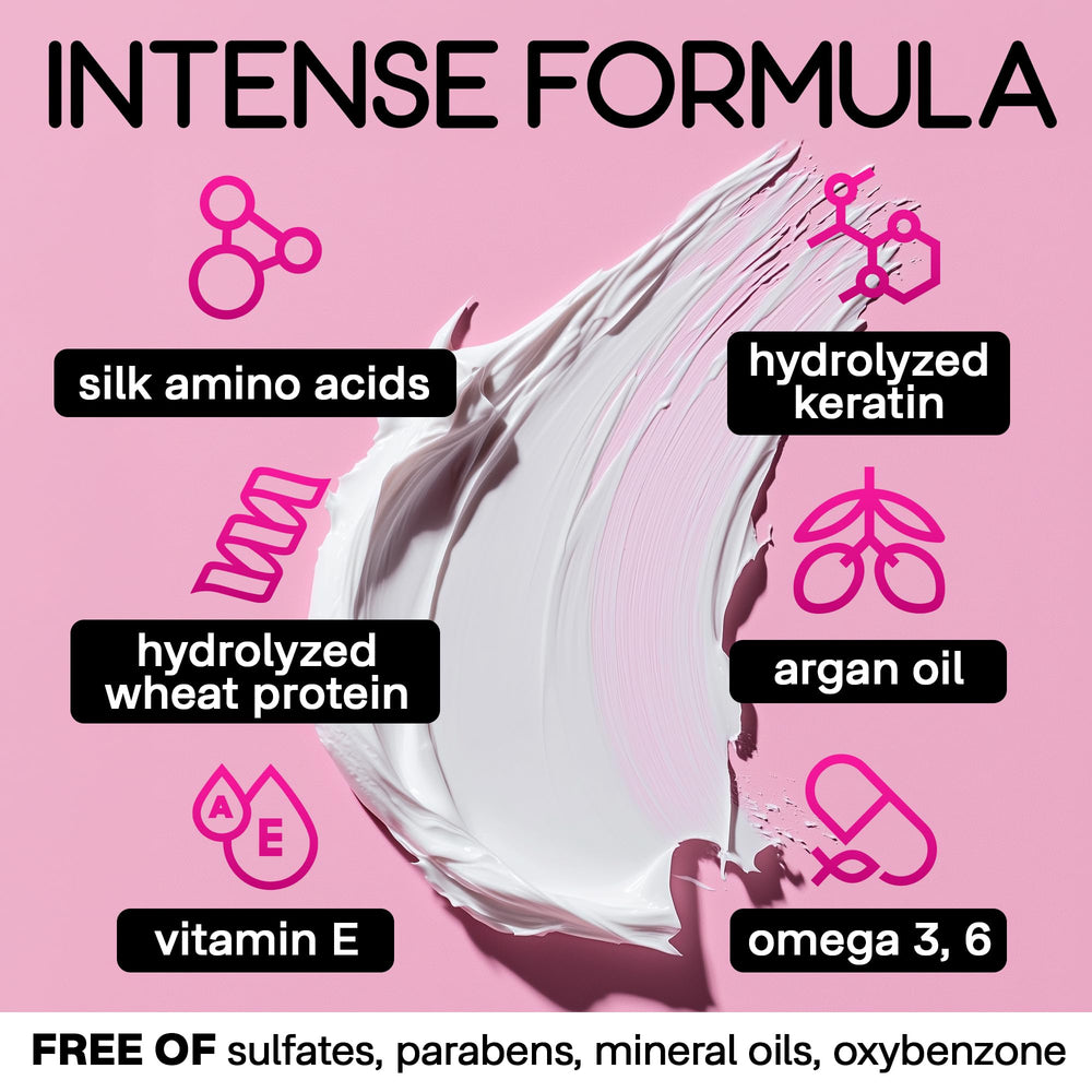 ONLY4HAIR Hair Repair Mask texture smoothening closeup highlights frizz control and lasting softness