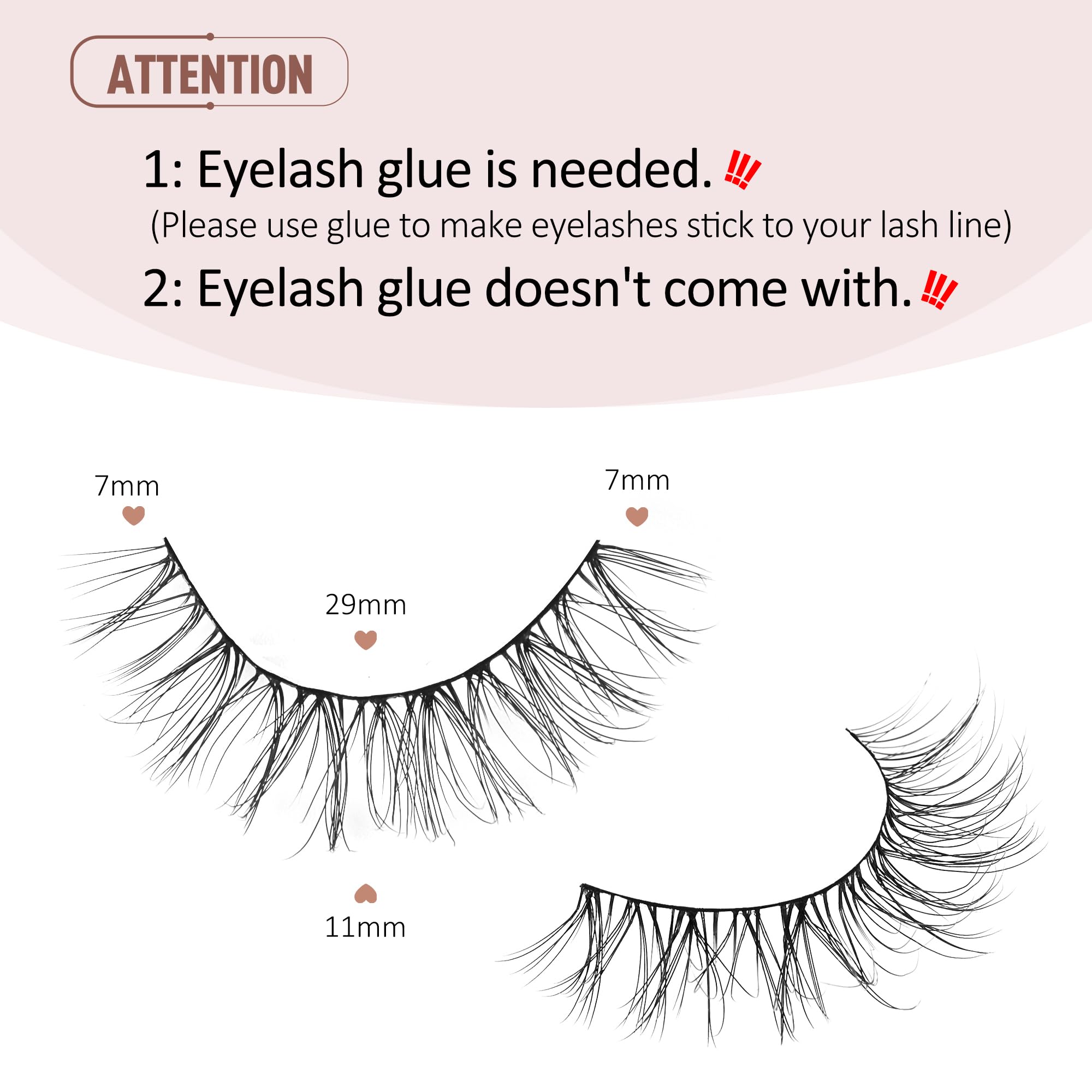 Onlyall featherweight-fiber lashes provide day-long comfort.
