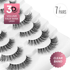 Onlyall soft clear-band lashes blend seamlessly with your natural lash line.