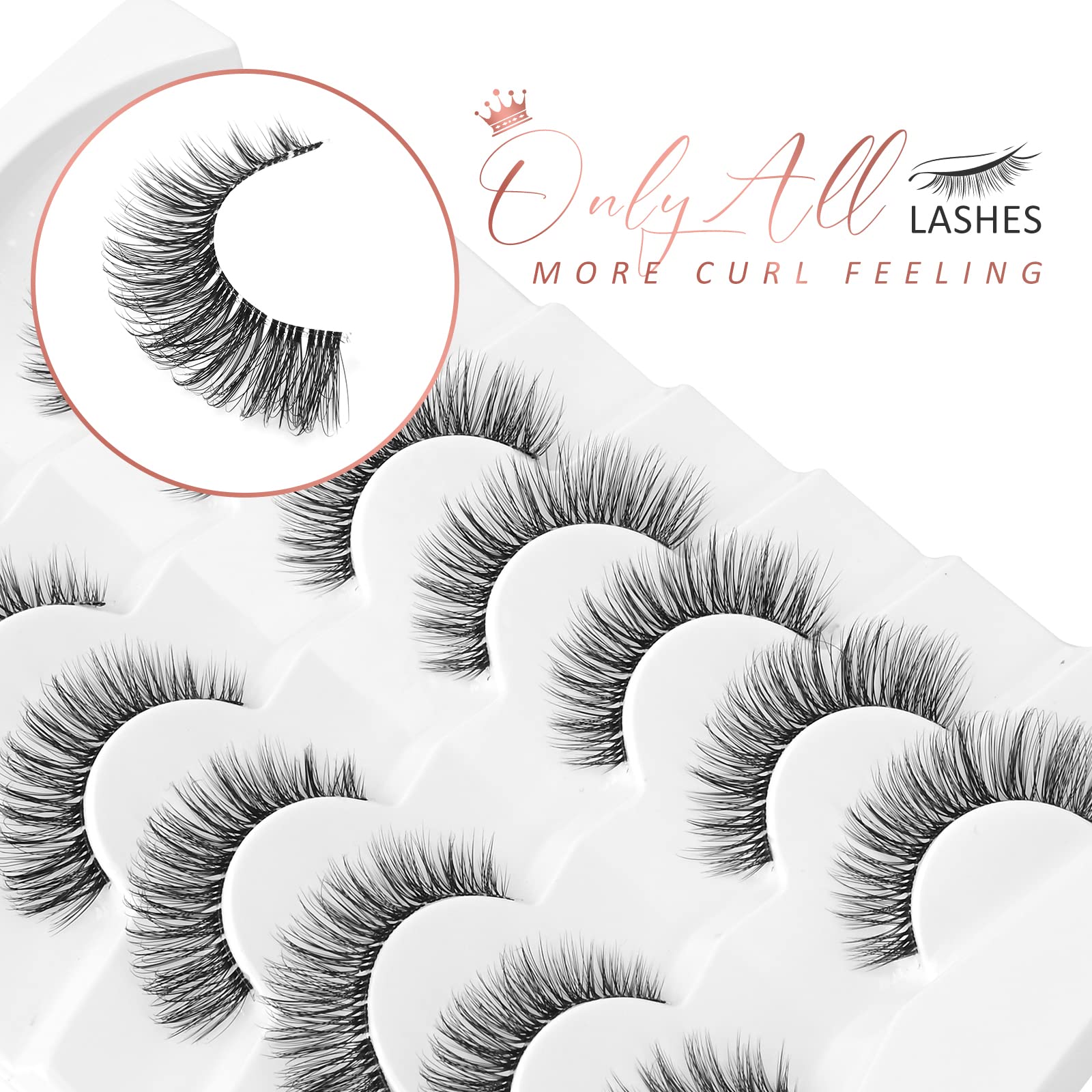 Onlyall weightless lashes use superfine fibers for all-day comfort.