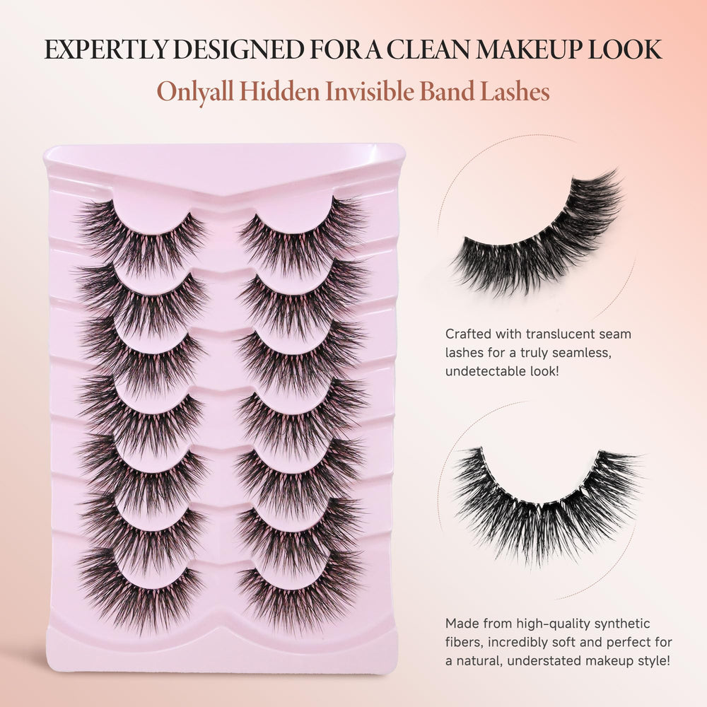 Easy application with Onlyall Wispy Lashes for a natural contour.