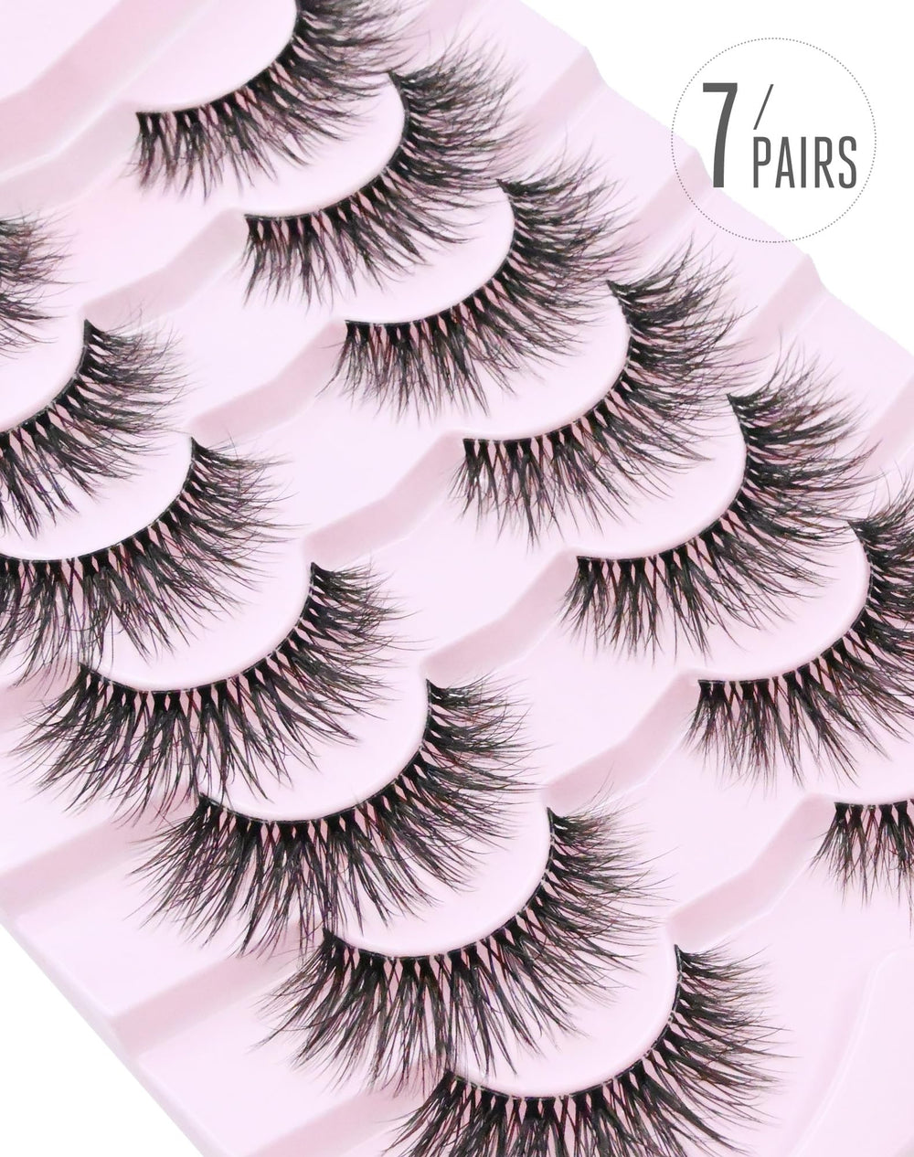 Close-up of the ultra-thin lash band on Onlyall Wispy Lashes.