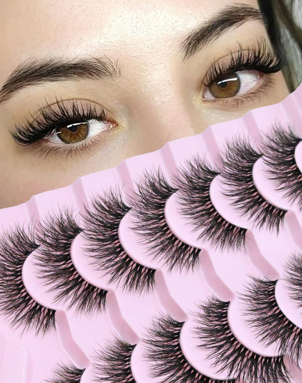Onlyall Wispy Lashes WD-8 in packaging for natural daily wear.