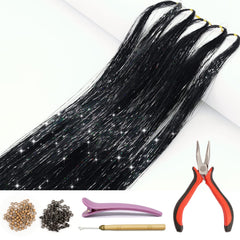 ONROCL hair tinsel kit with 1000 strands in five bundles for versatile sparkle.