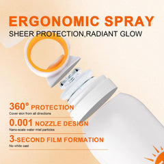 ONSART sunscreen spray for face and body delivers even coverage on the go.