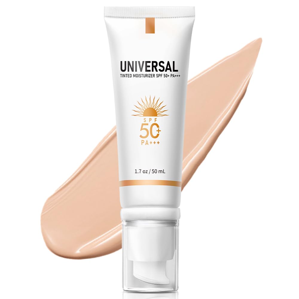 ONSART tinted sunscreen bottle with SPF 50 showing lightweight protection