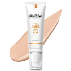 ONSART tinted sunscreen bottle with SPF 50 showing lightweight protection