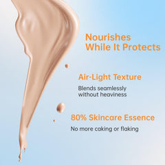 ONSART tinted sunscreen makeup base application demonstrates seamless blend