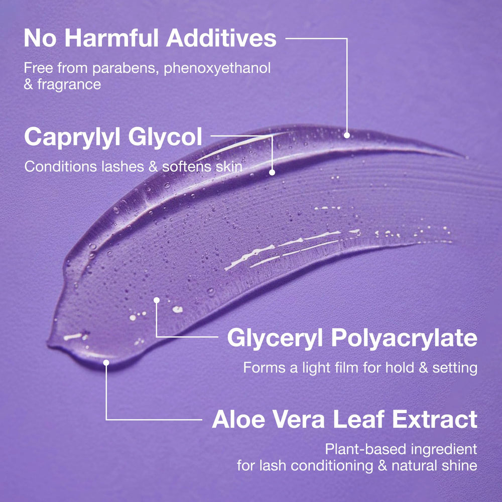 ONSEAMIRO BELLE Lash Fixer packaging highlights cruelty-free, lightweight daily care