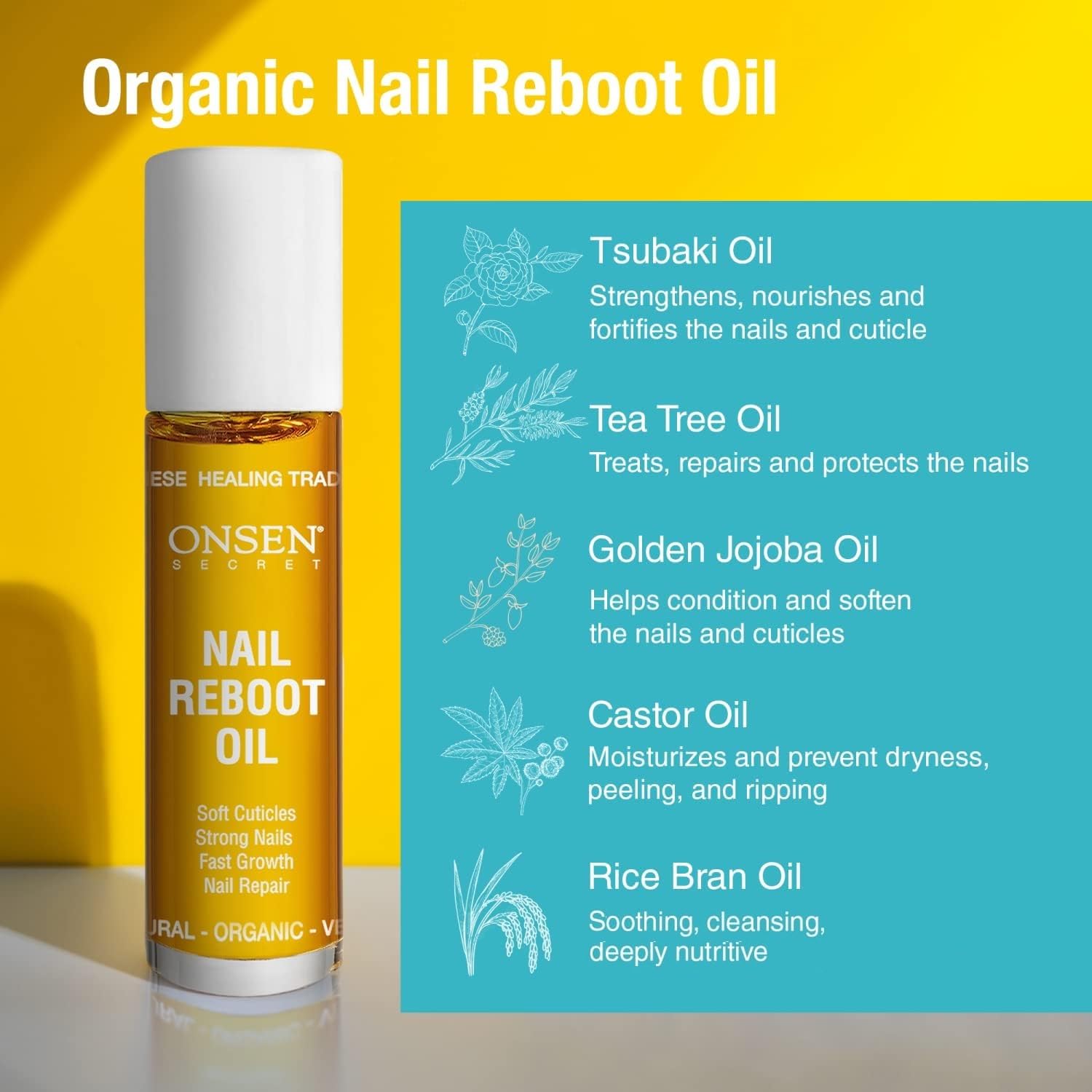 Onsen Secret Cuticle Cream texture shows rich, non-greasy finish.