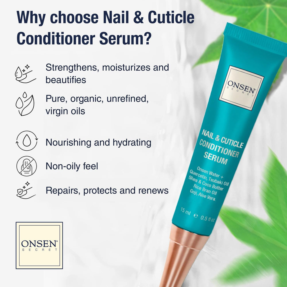 Onsen Secret Cuticle Cream tube ready for hydrating nail edges.