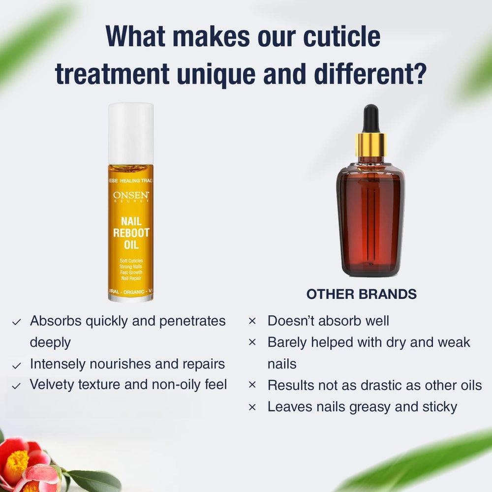 Onsen Secret nail care routine image suggests daily use.