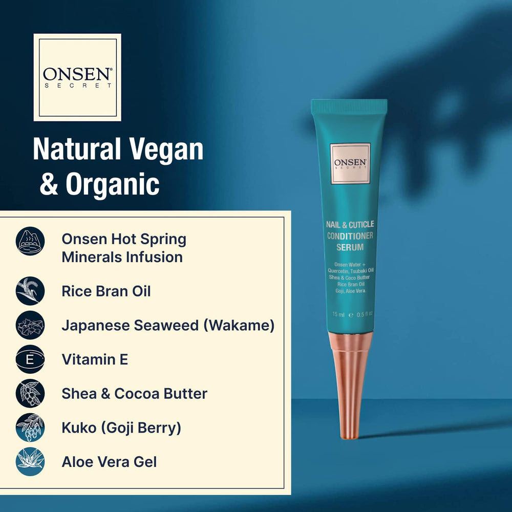 Onsen Secret nails closeup reveals healthy-looking nail beds.
