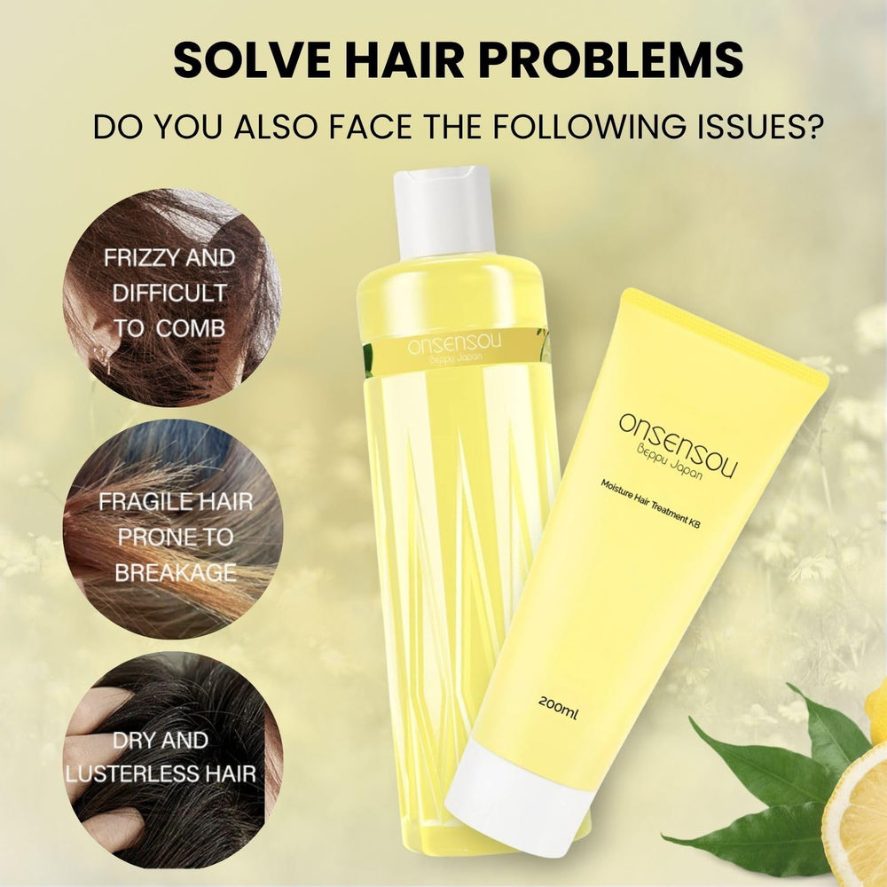 ONSENSOU green algae extract close-up illustrating frizz-taming hydration