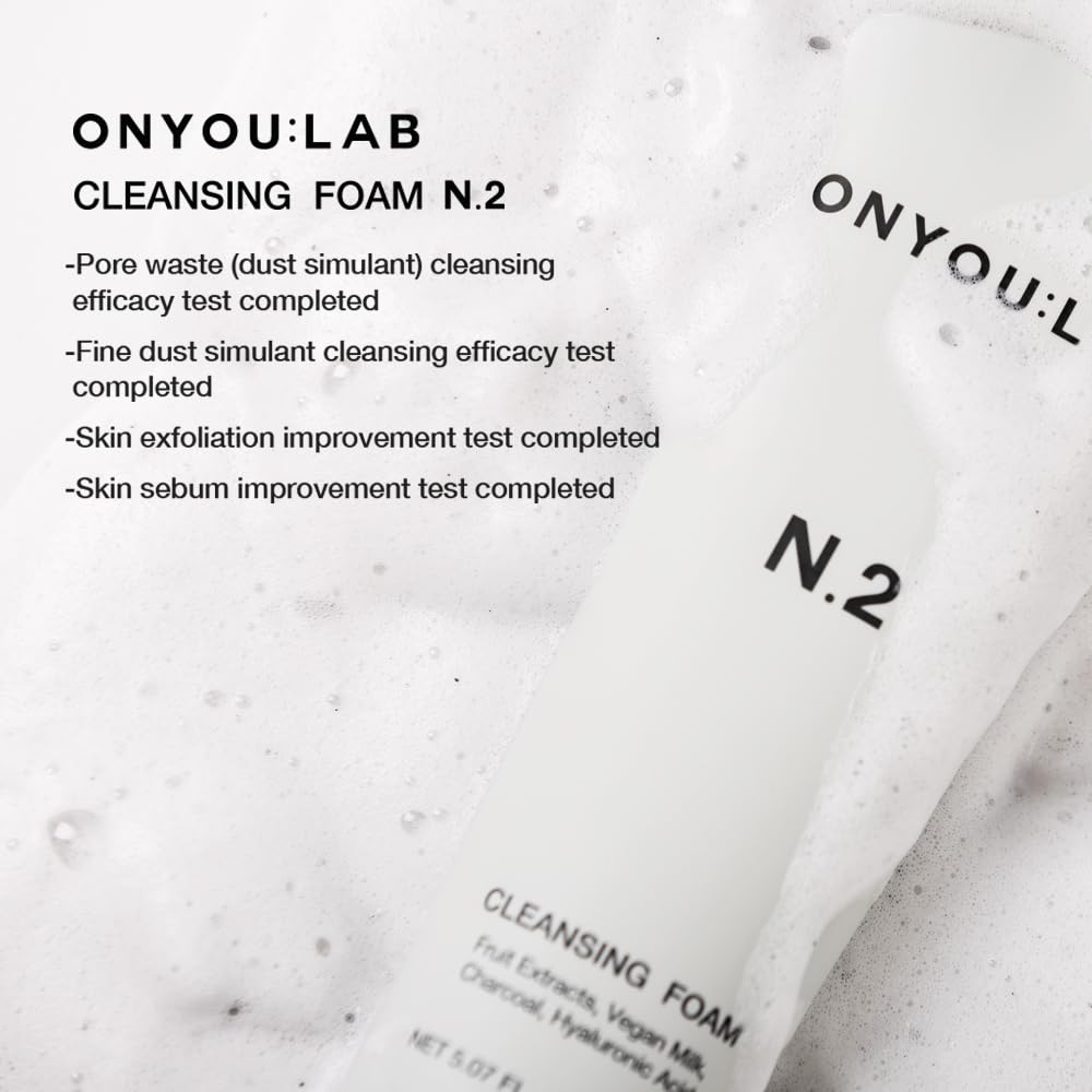 ONYOU:LAB N2 cleansing foam featuring fruit extracts for antioxidant care